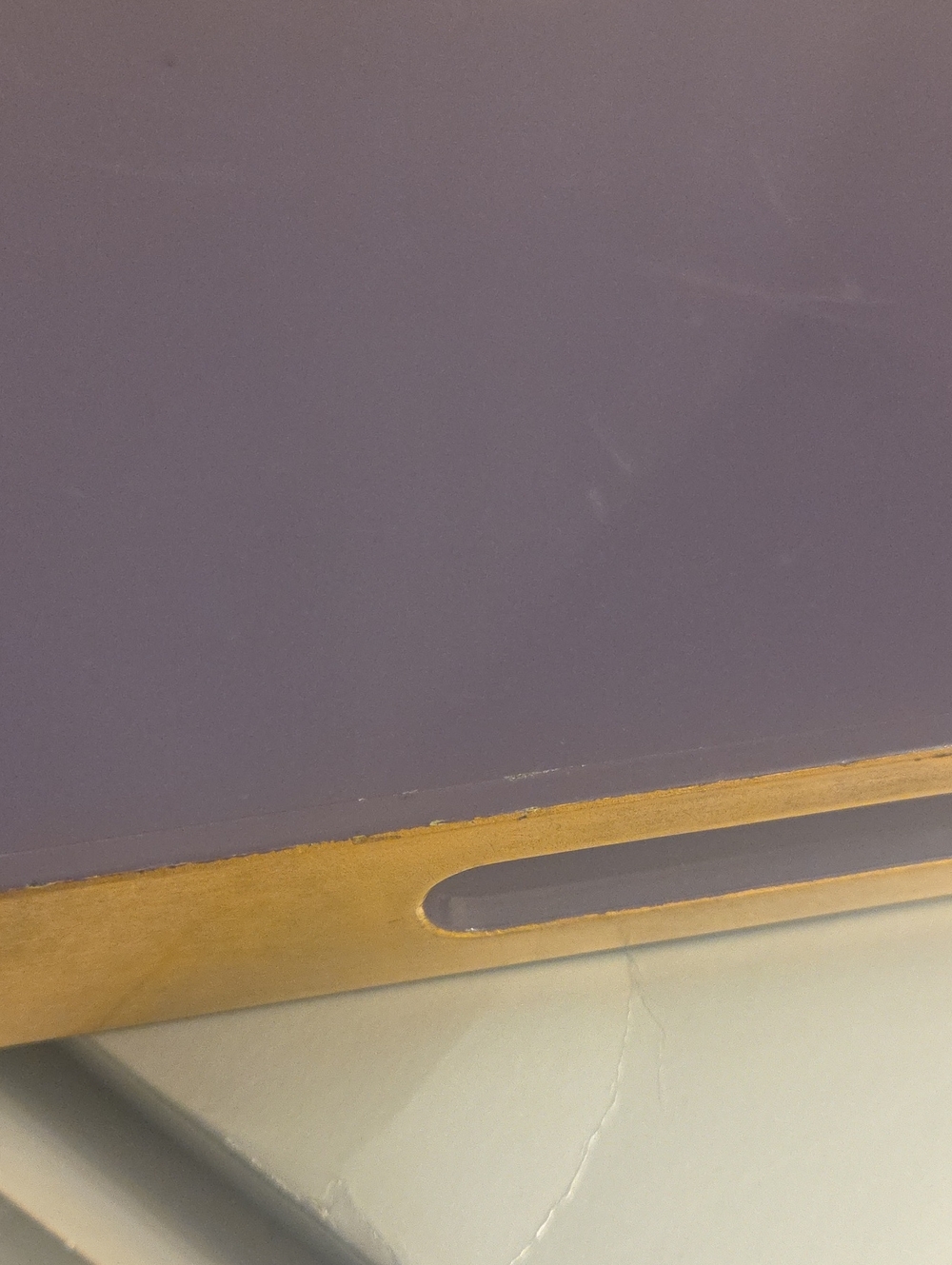 Purple Serving Tray with Gold Outer Color. 14x14.